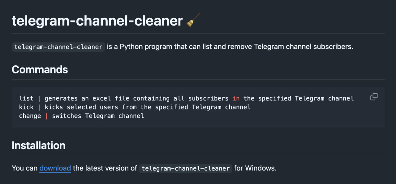 Telegram Channel Cleaner